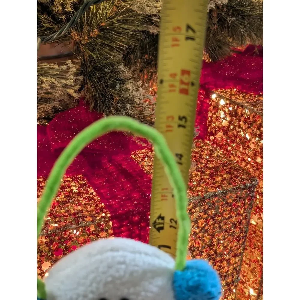 Vintage Snowman Holiday Christmas Decor Plush Figurine Free Standing 15